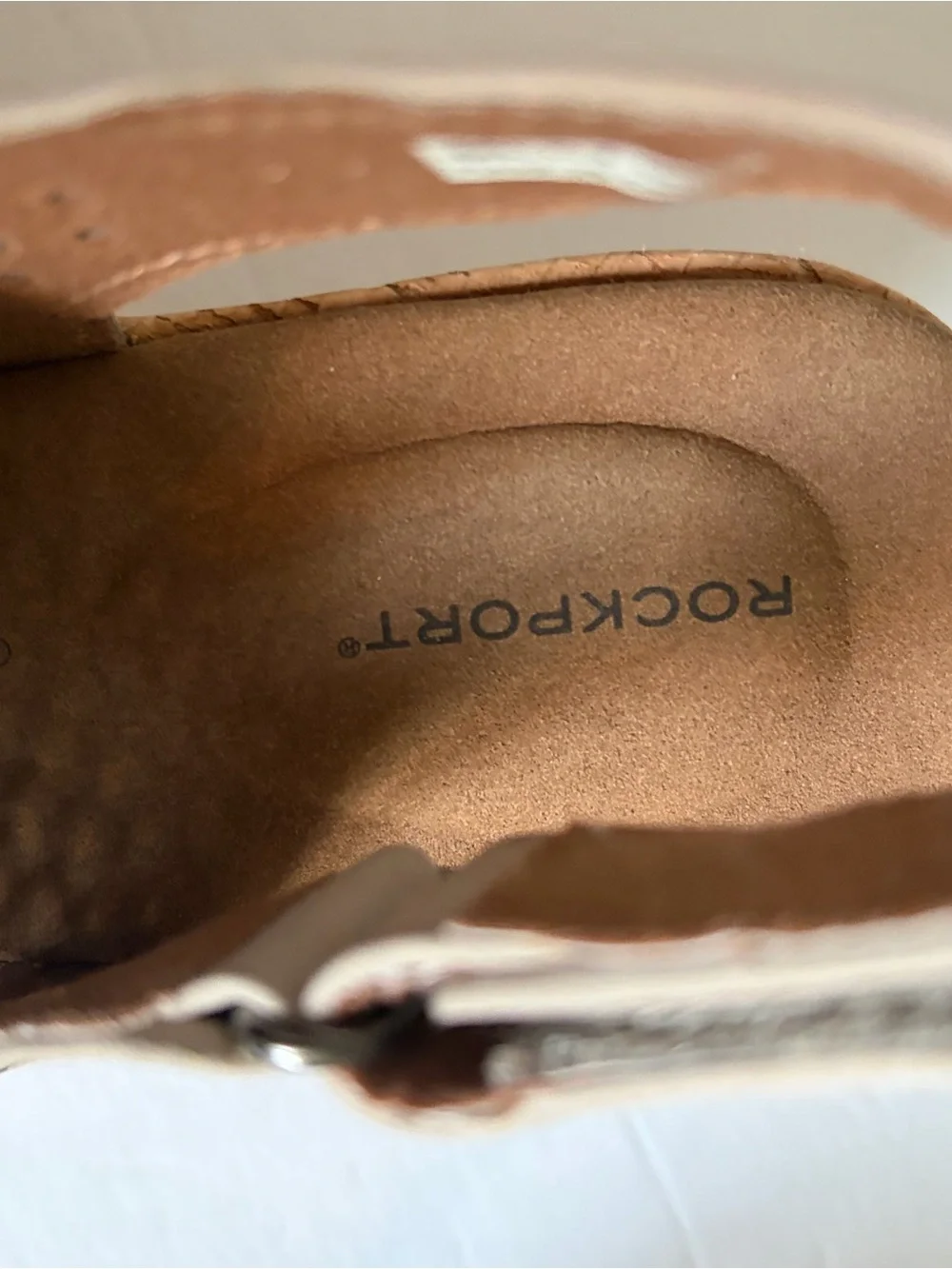 Rockport Taupe Perforated Slingback Sandals - Picture 5 of 6